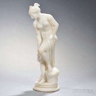 Italian School, 19th Century       Alabaster Figure of a Maiden