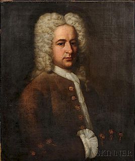 Continental School, 18th Century      Portrait of a Gentleman in a Wig