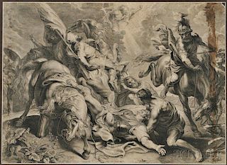 Schelte Adams Bolswert (Dutch, 1581-1659)      The Conversion of Saul, After Peter Paul Rubens