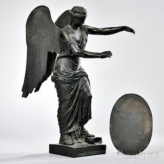 After Arnoldo Zocchi (Italian, 1862-1940)       Bronze Model of a Winged Victory