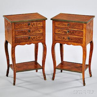 Pair of Louis XV-style Chiffonier Tables