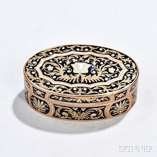 14kt Gold and Enamel Box