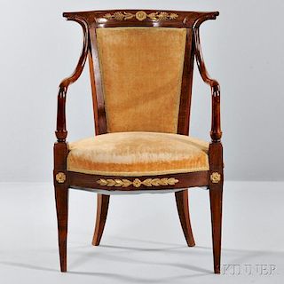 Six French Empire-style Chairs