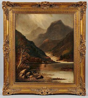 Anglo-Canadian School, 19th Century      Landscape with Mountain and Lake