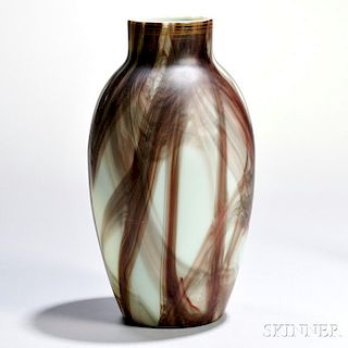 Loetz Hellmarmor Glass Vase