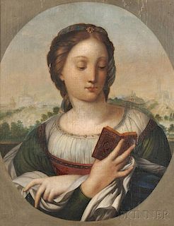 German/Italian School, 16th Century Style      Portrait of a Woman Reading