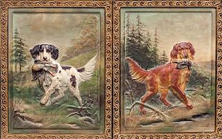 Two Upland Bird Dog Plaques