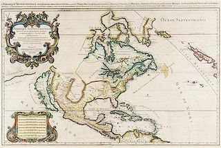 * (MAP) JAILLOT, HUBERT. Amerique Septentrionale divisee en se principales parties. Amsterdam, c. 1690.