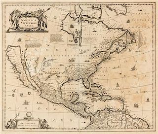 * (MAP) JANSSON, JAN. America Septentrionalis. Amsterdam, [1641] Map of North America, California as an island.