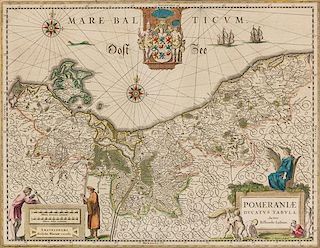 (MAP, MEDITERRANEAN) Two maps by Ortelius, 1573, and Blaeu, [1638]. Framed.