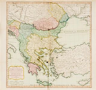 * (MAP) LAURIE & WHITTLE. A New Map of Turkey in Europe. London, 1794.  With one other of Yorkshire.
