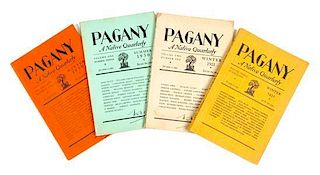 (PERIODICAL) PAGANY: A Native Quarterly. Boston, 1930-1932. 4 issues.