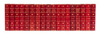 * (FINE BINDINGS) [Court Memoirs of Europe] Boston, 1899-1901. 18 vols. Versailles Aquarelle Edition.