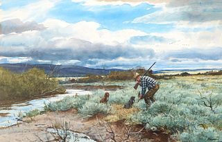 Ogden M. Pleissner (1905-1983); Sage Hen Shooting, Idaho