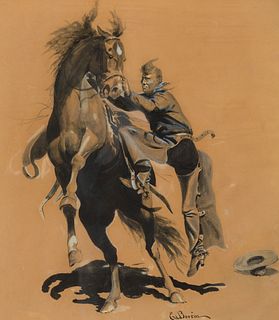 Edward Borein (1872-1945); Rough Ride Ahead