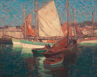 Edgar Payne (1883-1947); French Fishing Boats