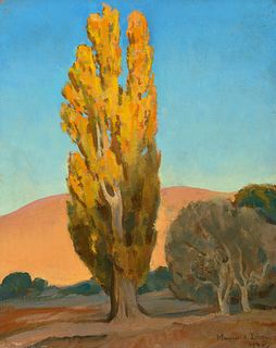 Maynard Dixon (1875-1946); Shifting Light on a Poplar (1930)