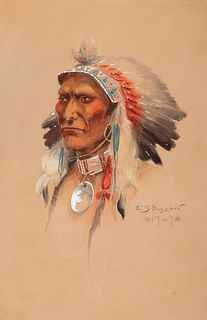 Edgar S. Paxson (1852-1919); Arapahoe (1909)