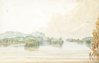 Seth Eastman (1808-1875); Near the Mouth of the Fever River; View from Montrose Looking South