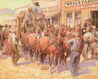 Nick Eggenhofer (1897-1985); Wells Fargo Stagecoach