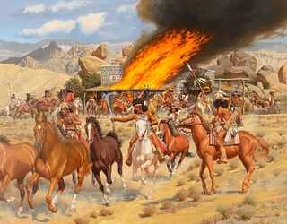 David Nordahl (b. 1941); Attack on the Butterfield Way Station (2009)