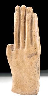 Egyptian Ptolemaic Glass Hand Votive