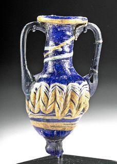 Stunning Greek Core-Form Glass Amphoriskos