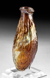 Roman Sidonian Mold-Blown Glass Date Bottle