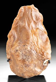 Large French Paleolithic Chert Acheulean Handaxe