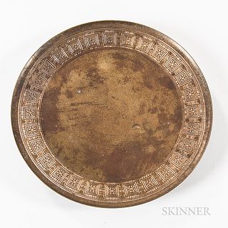 Tiffany Studios Bronze Footed Dish