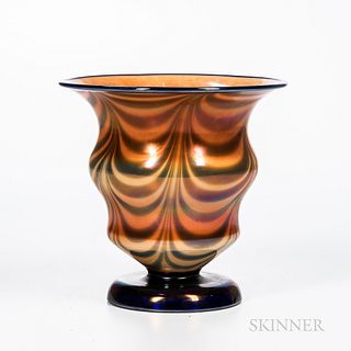 Imperial Art Glass "Free Hand" Iridescent Vase