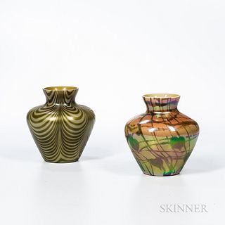 Two Imperial Art Glass "Lead Lustre" Vases