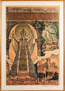 Alfred Choubrac (French, 1853-1902)      Poster for the Opera Esclarmonde