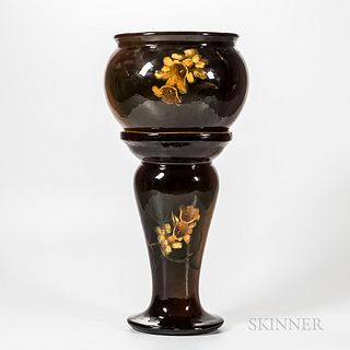 Art Pottery Jardiniere and Stand
