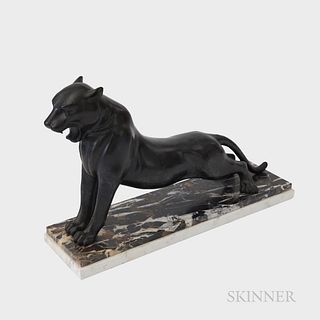 Bronze Sculpture of a Panther