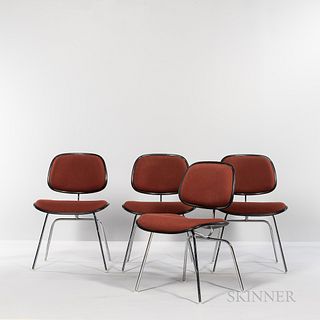 Four Ray (1912-1988) and Charles Eames (1907-1978) for Herman Miller DCM (Dining Chair Metal) Chairs