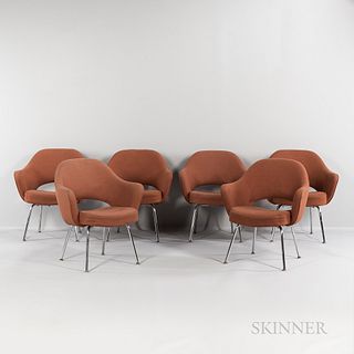 Six Eero Saarinen (1910-1961) for Knoll International "Executive" Chairs