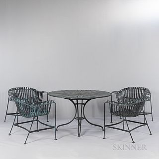 Russell Woodard Patio Table and Four Chairs
