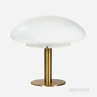 Modern Table Lamp with Glass Dome Shade
