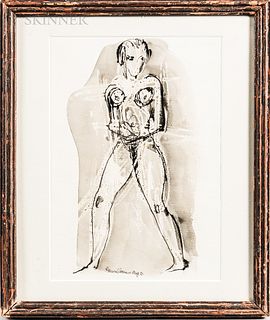 Attributed to Konrad Cramer (German/American, 1888-1963)      Standing Nude.