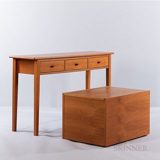 Console Table and Cube End Table with Storage Compartment