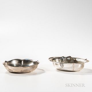 Two Hammered Sterling Silver Serving Pieces