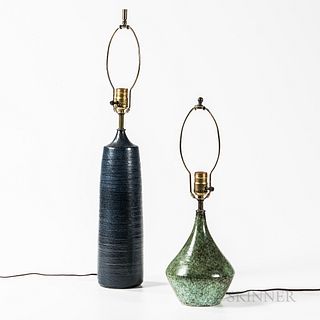 Two Studio Art Pottery Lamps
