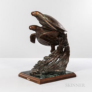 Kent Ullberg (Swedish/American, b. 1945) Journey's End   Bronze Sculpture