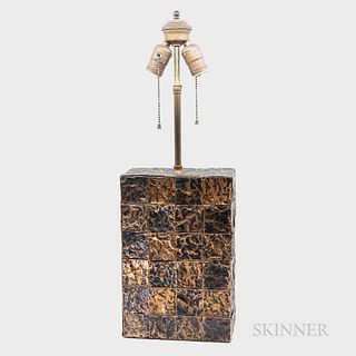 Brutalist Copper-clad Table Lamp