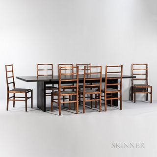Tyler Hays for BDDW Philadelphia Altar Dining Table and Eight Side Chairs