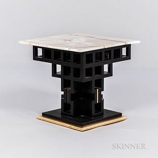 Architect's Prototype Marble-top Illuminated Side Table