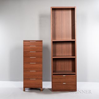 Cherry Bookcase and a Hosery Chest of Drawers