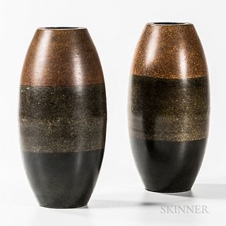 Pair of Copper Decorator's Vases