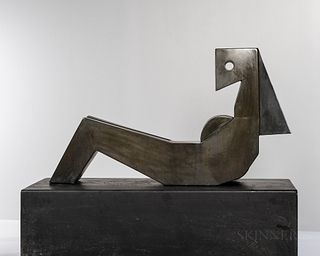 Rod Kagan (American, 1940-2010) Reclining Lady 2   Bronze Sculpture